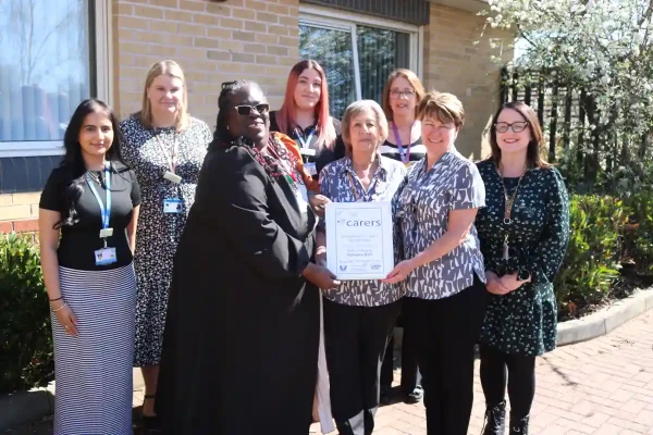 Image for article titled Corby team receives Silver Carers accreditation